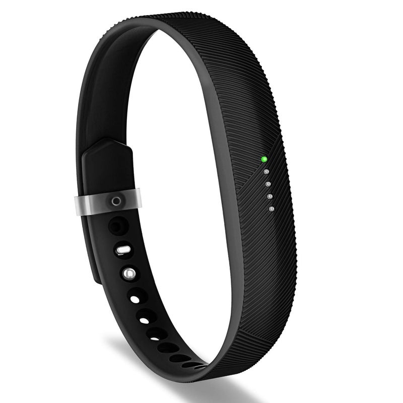 Greeninsync Wristbands for Fitbit Flex 2 Black, Adjustable Soft Silicone Sports Classic Silicon Bracelet Strap Replacement Band with Metal Clasp for Fitbit Flex 2 Smart Watch Wrist Band Small - Image 1